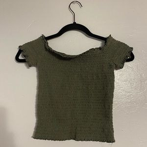 Green Off-Shoulder Tube Top